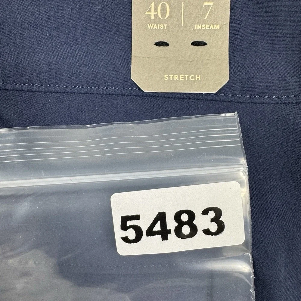 J.CREW Men Blue Stretch Performance Chino Tech Shorts Size 40 7 Inseam H9328 NWT
